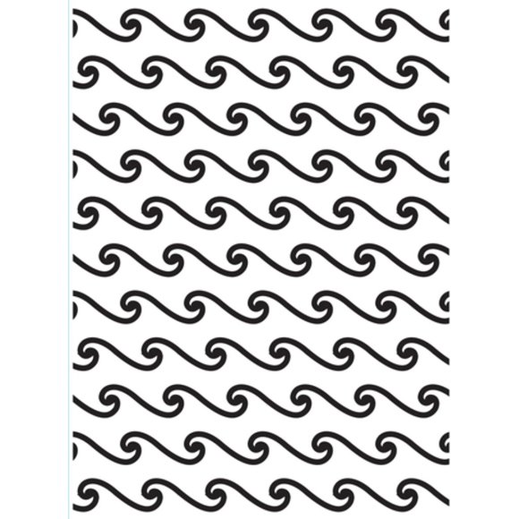Darice 4” x 6” embossing folder - BEACH WAVES - Picture 2 of 8